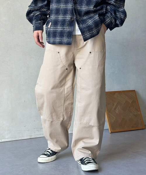 CPCM（シーピーシーエム）の「ダブルニーカーブペインターパンツ（その他パンツ・メンズ・カーキ/ブラック/ベージュ・MEDIUM/LARGE）」の11枚目の写真