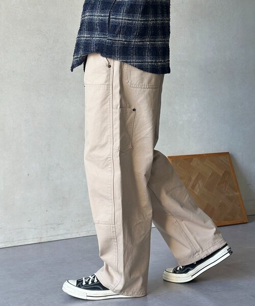 CPCM（シーピーシーエム）の「ダブルニーカーブペインターパンツ（その他パンツ・メンズ・カーキ/ブラック/ベージュ・MEDIUM/LARGE）」の12枚目の写真