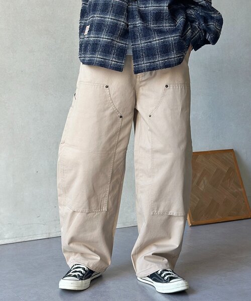 CPCM（シーピーシーエム）の「ダブルニーカーブペインターパンツ（その他パンツ・メンズ・カーキ/ブラック/ベージュ・MEDIUM/LARGE）」の15枚目の写真