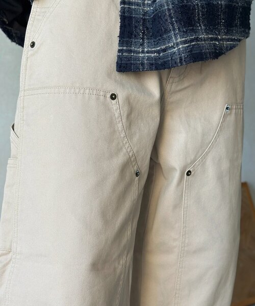 CPCM（シーピーシーエム）の「ダブルニーカーブペインターパンツ（その他パンツ・メンズ・カーキ/ブラック/ベージュ・MEDIUM/LARGE）」の18枚目の写真