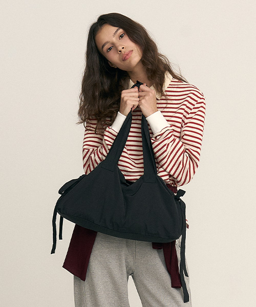 Pigtails ribbon bag Black