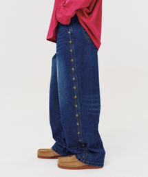 HANDSTITCH LINE DENIM PANTS BLUE