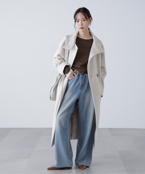 FREE'S MART(フリーズマート)の「◇シアーテレコレイヤード風カットソー(Tシャツ/カットソー・レディース・ホワイト/グレー/ブラウン/サックスブルー・FREE)」の18枚目の写真