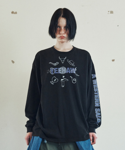 THEVINYLHOUSE(ザバイニルハウス)の「WESTERN SALOON LS TEE BLACK(Tシャツ/カットソー・メンズ・その他・L/S/M)」の2枚目の写真