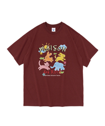 メゾンジョイフル 半袖Tシャツ (ワイン)