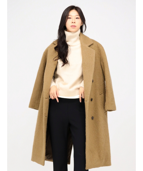 ACUD（アクド）の「Alpaca Fur Long Coat _Beige（チェスターコート・レディース・ベージュ・FREE）」の3枚目の写真