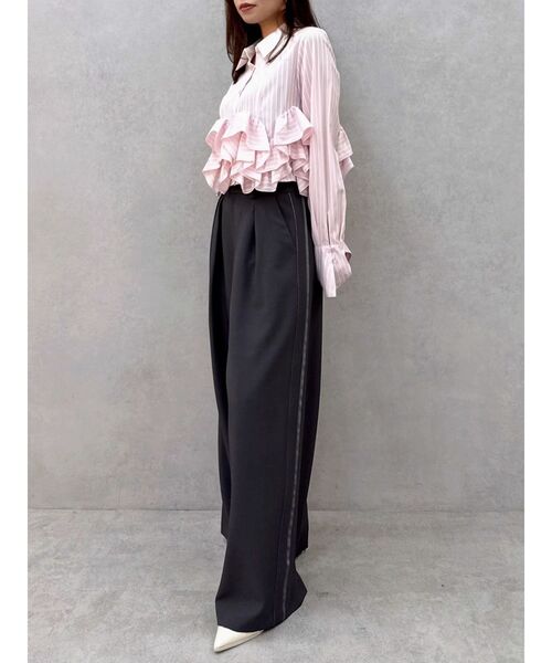 dazzlin（ダズリン）の「ウェーブフリルショートシャツ（シャツ/ブラウス・レディース・ブルー/ピンク/オフホワイト・FREE）」の22枚目の写真