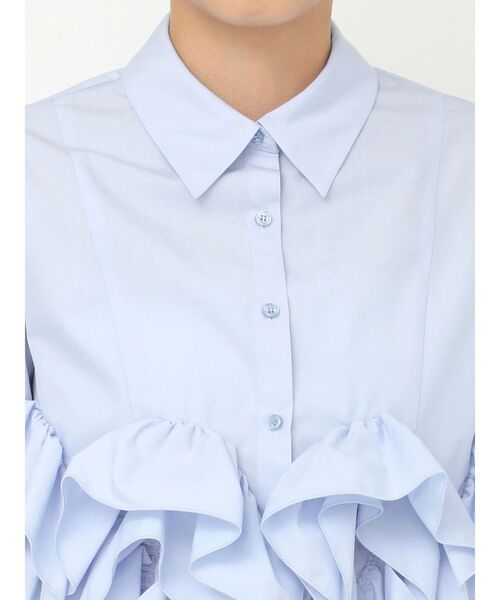 dazzlin（ダズリン）の「ウェーブフリルショートシャツ（シャツ/ブラウス・レディース・ブルー/ピンク/オフホワイト・FREE）」の20枚目の写真