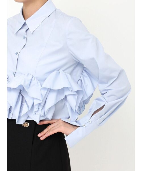 dazzlin（ダズリン）の「ウェーブフリルショートシャツ（シャツ/ブラウス・レディース・ブルー/ピンク/オフホワイト・FREE）」の21枚目の写真