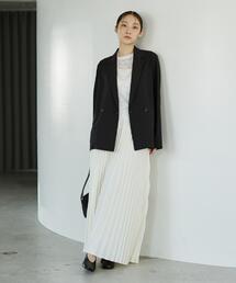 GALLEST（ギャレスト）の「Comfy SET UP|ダブルブレストイージージャケット【セットアップ対応/通勤/カセット服/接触冷感/UVカット】（テーラードジャケット）」