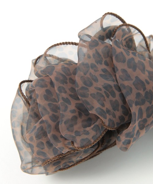 LOWRYS FARM（ローリーズファーム）の「ヒョウガラシフォンバンス　640812（バレッタ/ヘアクリップ・レディース・アイボリー/ブラウン・FREE）」の8枚目の写真