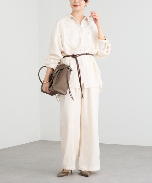 RIVE DROITE（リヴドロワ）の「【セットアップ可/新色追加】ガーメントダイワイドシャツ（シャツ/ブラウス・レディース・ホワイト系その他/モカ/カーキ・38/36）」の20枚目の写真