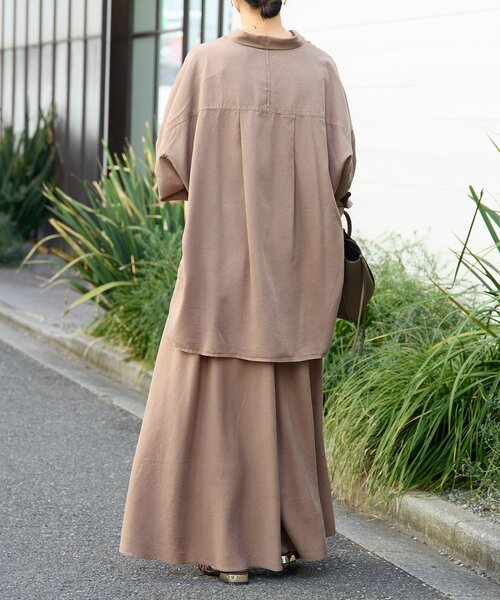 RIVE DROITE（リヴドロワ）の「【セットアップ可/新色追加】ガーメントダイワイドシャツ（シャツ/ブラウス・レディース・ホワイト系その他/モカ/カーキ・38/36）」の7枚目の写真