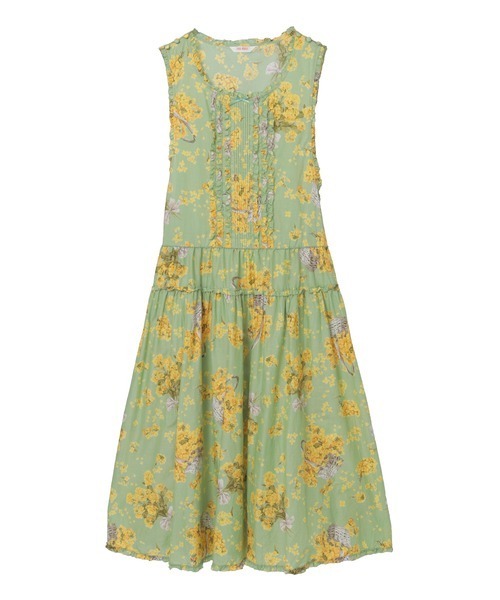 PINK HOUSE（ピンクハウス）の「なのはなプリントミディワンピース（ワンピース・レディース・クリーム/ミント/ライトブルー/ブラック・フリー）」の5枚目の写真