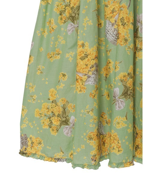 PINK HOUSE（ピンクハウス）の「なのはなプリントミディワンピース（ワンピース・レディース・クリーム/ミント/ライトブルー/ブラック・フリー）」の10枚目の写真