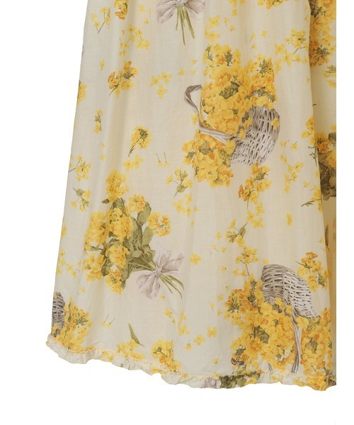 PINK HOUSE（ピンクハウス）の「なのはなプリントミディワンピース（ワンピース・レディース・クリーム/ミント/ライトブルー/ブラック・フリー）」の11枚目の写真