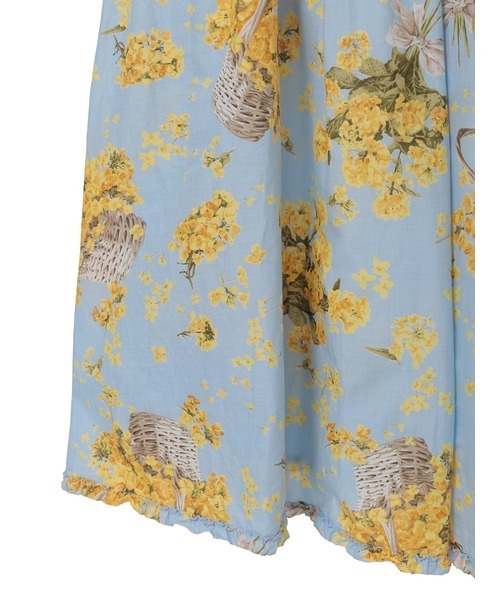 PINK HOUSE（ピンクハウス）の「なのはなプリントミディワンピース（ワンピース・レディース・クリーム/ミント/ライトブルー/ブラック・フリー）」の13枚目の写真