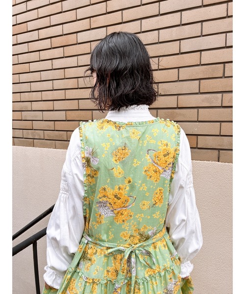 PINK HOUSE（ピンクハウス）の「なのはなプリントミディワンピース（ワンピース・レディース・クリーム/ミント/ライトブルー/ブラック・フリー）」の18枚目の写真