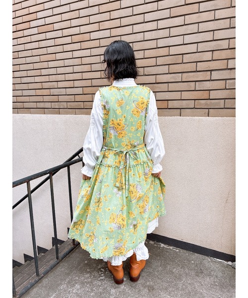 PINK HOUSE（ピンクハウス）の「なのはなプリントミディワンピース（ワンピース・レディース・クリーム/ミント/ライトブルー/ブラック・フリー）」の19枚目の写真