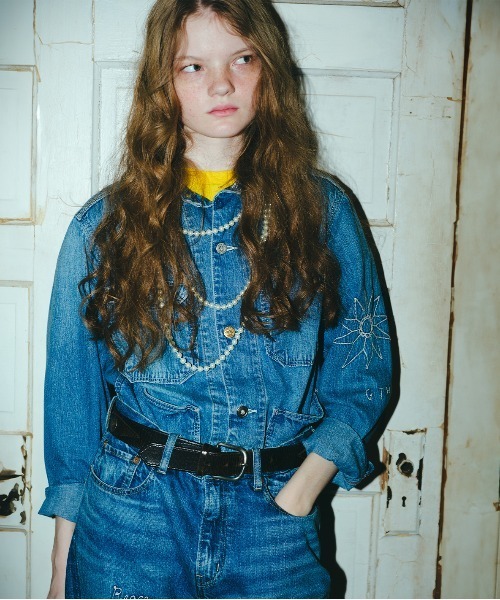 GO TO HOLLYWOOD(ゴートゥーハリウッド)の「Work Denim Coverall(カバーオール・レディース・ブルー/ライトブルー・L/M)」の3枚目の写真