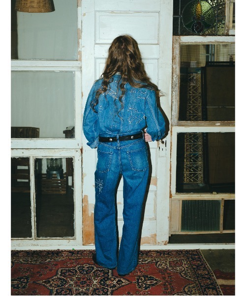GO TO HOLLYWOOD(ゴートゥーハリウッド)の「Work Denim Coverall(カバーオール・レディース・ブルー/ライトブルー・L/M)」の6枚目の写真