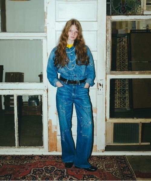 GO TO HOLLYWOOD(ゴートゥーハリウッド)の「Work Denim Coverall(カバーオール・レディース・ブルー/ライトブルー・L/M)」の5枚目の写真