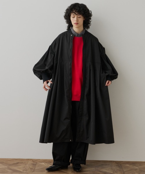 Libra Cue（リブラ キュー）の「MA-1ドレスコート（ノーカラーコート・レディース・アイボリー/ブラック・FREE）」の19枚目の写真