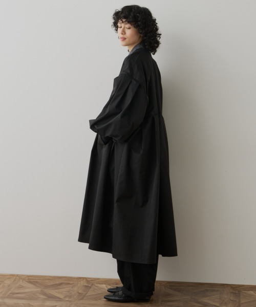 Libra Cue（リブラ キュー）の「MA-1ドレスコート（ノーカラーコート・レディース・アイボリー/ブラック・FREE）」の21枚目の写真