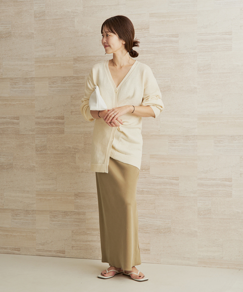 plage(プラージュ)の「organic linen 混 カーディガン(カーディガン/ボレロ・レディース・アイボリー/ブラウン・FREE)」の16枚目の写真
