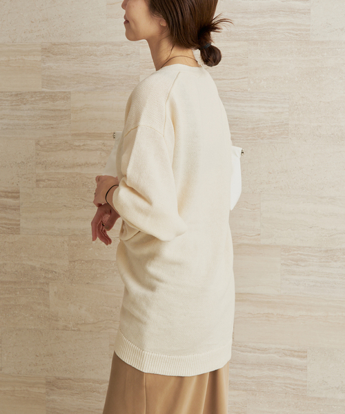 plage(プラージュ)の「organic linen 混 カーディガン(カーディガン/ボレロ・レディース・アイボリー/ブラウン・FREE)」の20枚目の写真