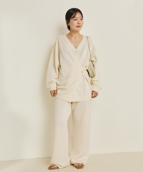 plage(プラージュ)の「organic linen 混 カーディガン(カーディガン/ボレロ・レディース・アイボリー/ブラウン・FREE)」の22枚目の写真