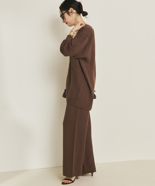 plage(プラージュ)の「organic linen 混 カーディガン(カーディガン/ボレロ・レディース・アイボリー/ブラウン・FREE)」の5枚目の写真