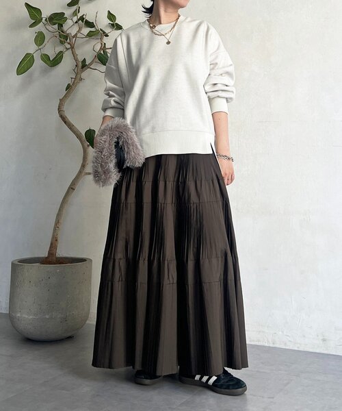 un dix cors（アンディコール）の「起毛ボンディングプルオーバー（Tシャツ/カットソー・レディース・ブラウン/ブラック/グレー・FREE）」の11枚目の写真