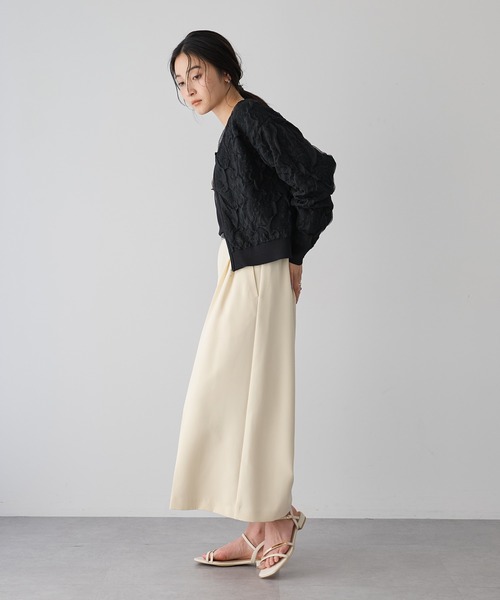 YECCA VECCA（イェッカヴェッカ）の「ふくれジャガードニットブルゾン（ブルゾン・レディース・アイボリー/ブラック・FREE）」の20枚目の写真