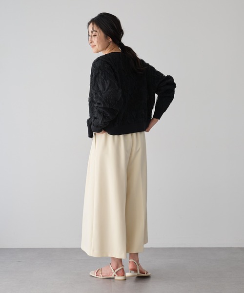 YECCA VECCA（イェッカヴェッカ）の「ふくれジャガードニットブルゾン（ブルゾン・レディース・アイボリー/ブラック・FREE）」の21枚目の写真