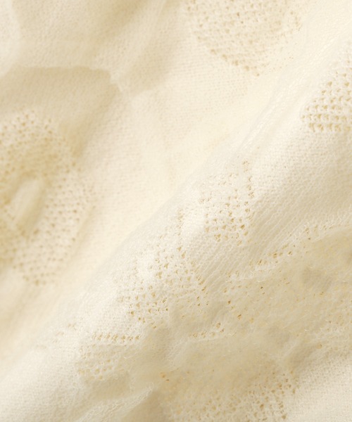 YECCA VECCA（イェッカヴェッカ）の「ふくれジャガードニットブルゾン（ブルゾン・レディース・アイボリー/ブラック・FREE）」の6枚目の写真