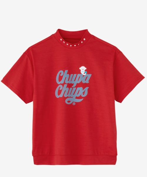 and per se(アンパスィ)の「チュッパチャプス 半袖モックネックシャツ(レディース)(Tシャツ/カットソー・レディース・ブラック/ブルー系その他/ホワイト/レッド・L/LL/M)」の4枚目の写真