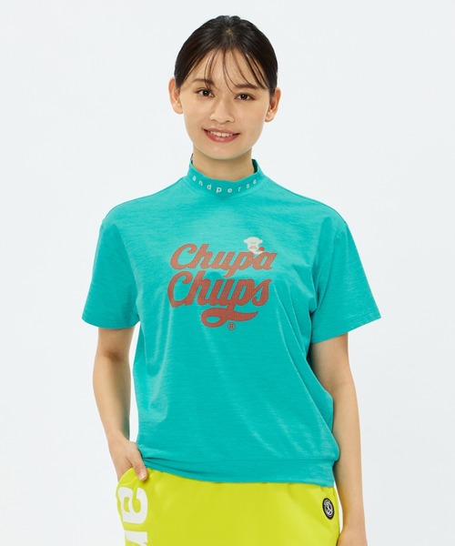 and per se(アンパスィ)の「チュッパチャプス 半袖モックネックシャツ(レディース)(Tシャツ/カットソー・レディース・ブラック/ブルー系その他/ホワイト/レッド・L/LL/M)」の7枚目の写真