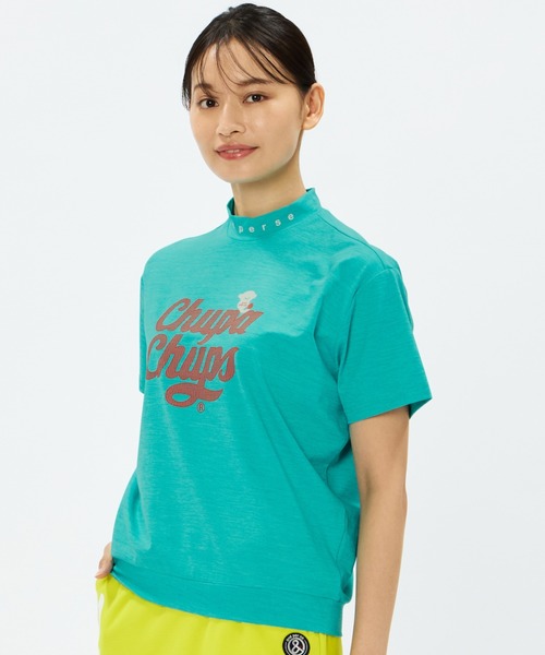 and per se(アンパスィ)の「チュッパチャプス 半袖モックネックシャツ(レディース)(Tシャツ/カットソー・レディース・ブラック/ブルー系その他/ホワイト/レッド・L/LL/M)」の8枚目の写真
