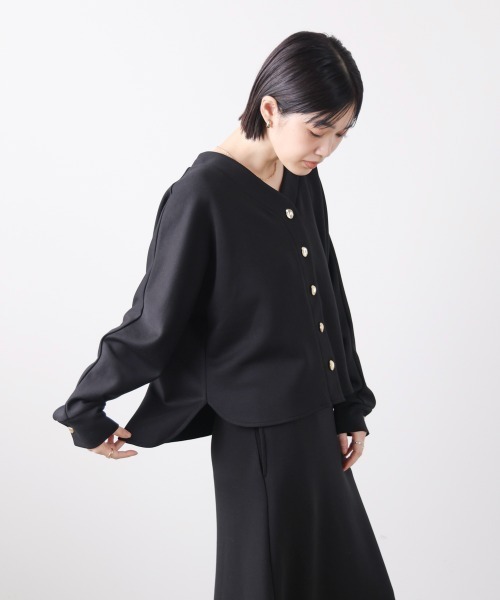 Bou Jeloud（ブージュルード）の「ダンボールカーデプルセットアップ（つなぎ/オールインワン・レディース・ブラック/オフホワイト・FREE）」の9枚目の写真