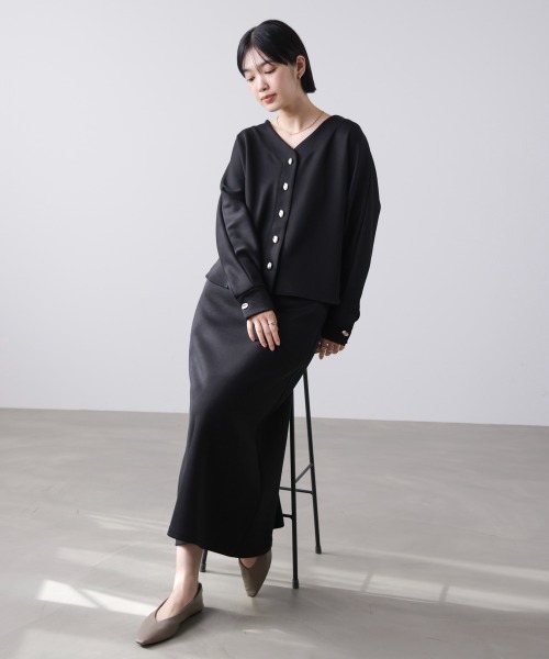 Bou Jeloud（ブージュルード）の「ダンボールカーデプルセットアップ（つなぎ/オールインワン・レディース・ブラック/オフホワイト・FREE）」の14枚目の写真