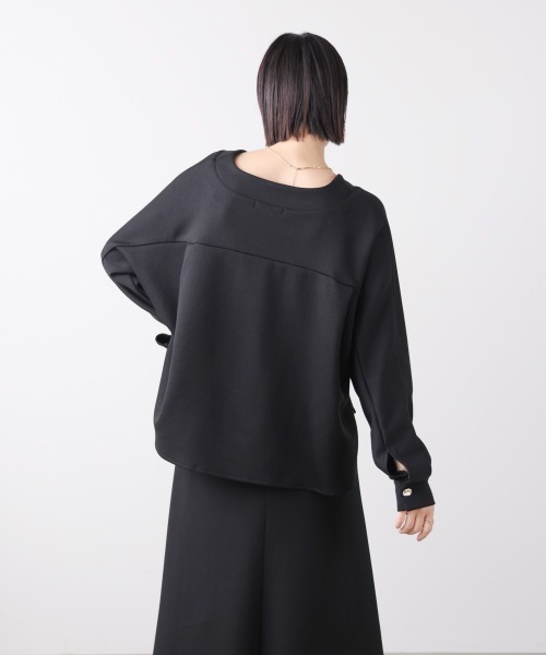 Bou Jeloud（ブージュルード）の「ダンボールカーデプルセットアップ（つなぎ/オールインワン・レディース・ブラック/オフホワイト・FREE）」の15枚目の写真