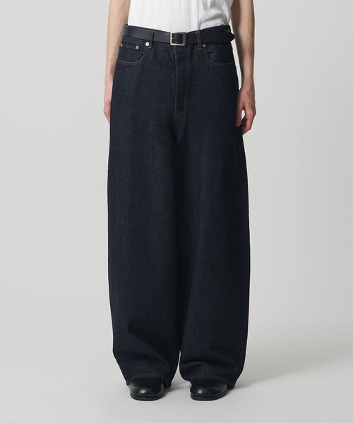 MONKEY TIME(モンキータイム)の「デニム シンチ バックル スーパー バギー パンツ(デニムパンツ・メンズ・ブラック/ネイビー・S/L/M)」の1枚目の写真