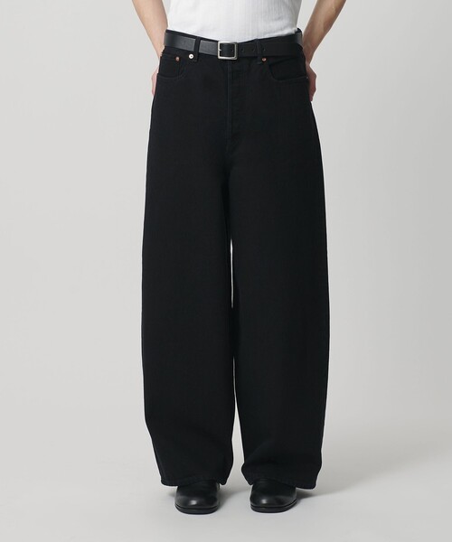 MONKEY TIME(モンキータイム)の「デニム シンチ バックル スーパー バギー パンツ(デニムパンツ・メンズ・ブラック/ネイビー・S/L/M)」の2枚目の写真