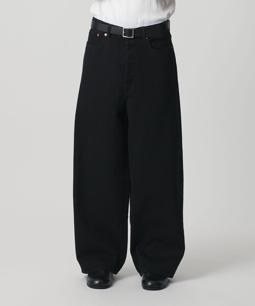 MONKEY TIME(モンキータイム)の「デニム シンチ バックル スーパー バギー パンツ(デニムパンツ・メンズ・ブラック/ネイビー・S/L/M)」の5枚目の写真