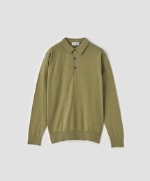 JOHN SMEDLEY | コットン 長袖ニットポロシャツ(ポロシャツ)