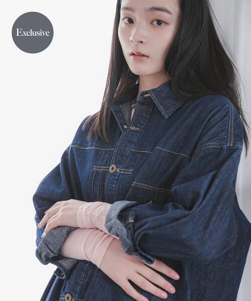 Lee（リー）の「『別注』Lee×DOORS　COWBOY SHIRTS（シャツ/ブラウス・レディース・ネイビー/ライトブルー・ONE）」の2枚目の写真