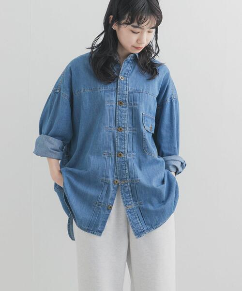 Lee（リー）の「『別注』Lee×DOORS　COWBOY SHIRTS（シャツ/ブラウス・レディース・ネイビー/ライトブルー・ONE）」の21枚目の写真