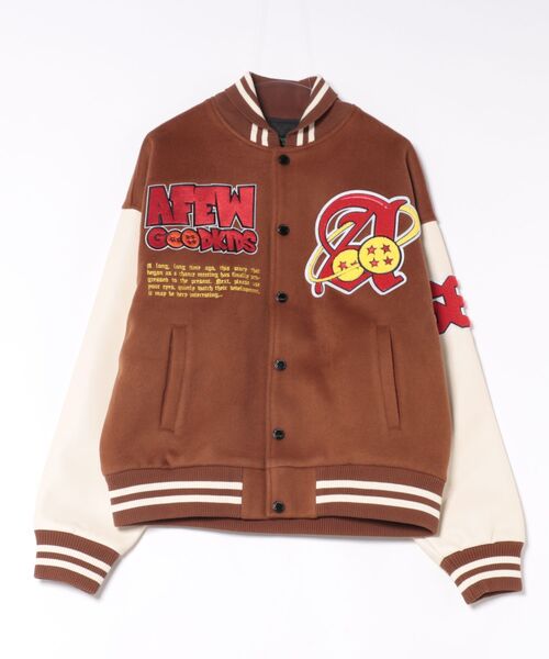 A FEW GOOD KIDS（ア フュー グッド キッズ）の「AFEWGOODKIDS/アフューグッドキッズ/AFGK ASAIN NIGHT KIDS BASEBALL（スタジャン・メンズ・ブラック/ブラウン・L）」の2枚目の写真