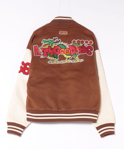 A FEW GOOD KIDS（ア フュー グッド キッズ）の「AFEWGOODKIDS/アフューグッドキッズ/AFGK ASAIN NIGHT KIDS BASEBALL（スタジャン・メンズ・ブラック/ブラウン・L）」の5枚目の写真